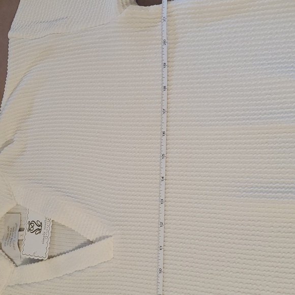 Simply Southern Womans Ribbed Ivory Shirt, S/M - Picture 4 of 8